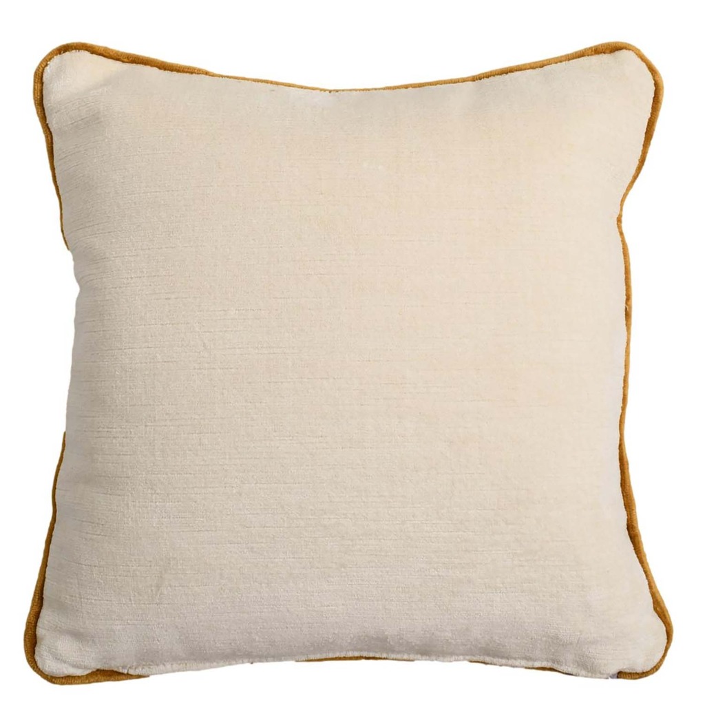 Luxurious cushion square Carrè in solid color velvet