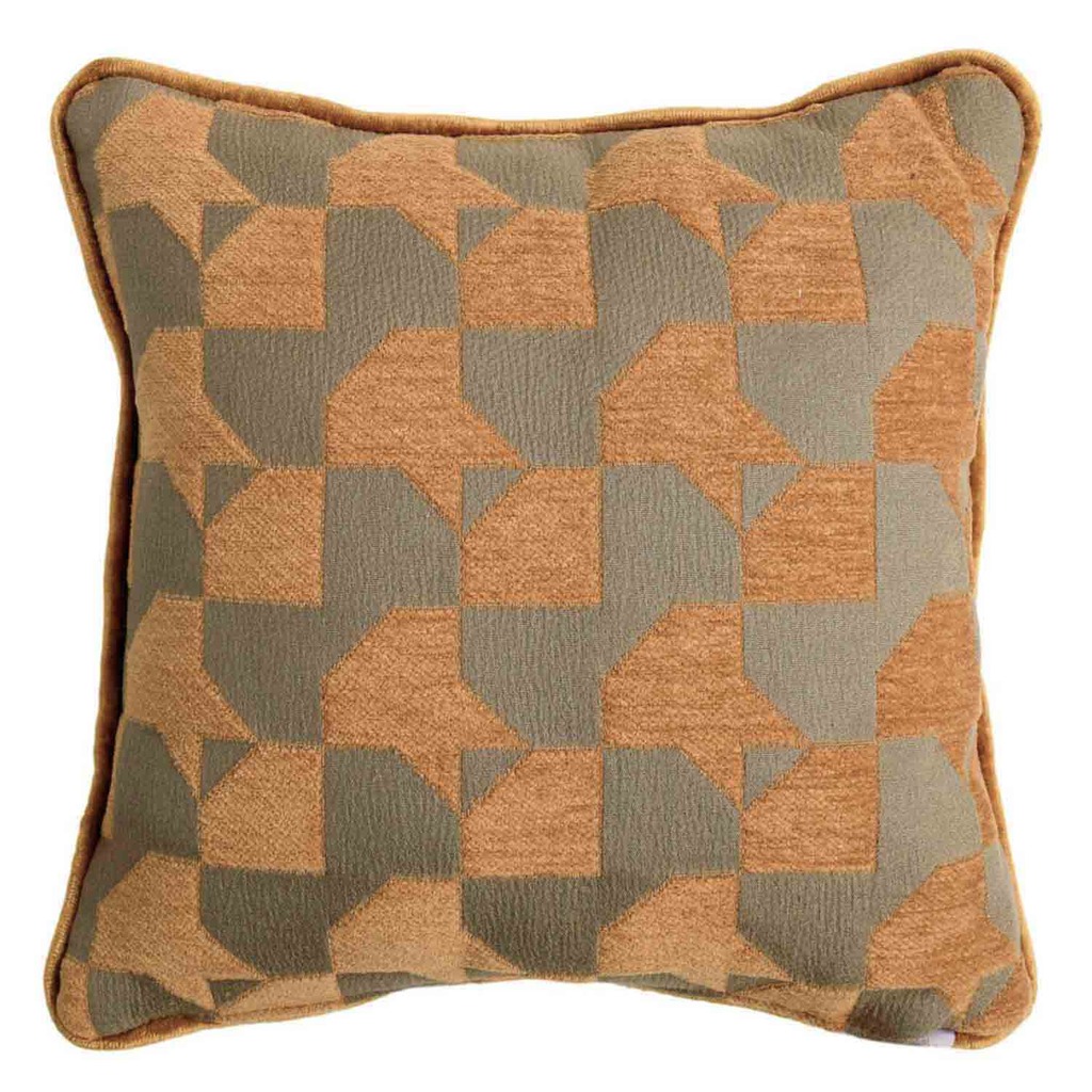 Luxurious cushion square Carrè in geometric fabric