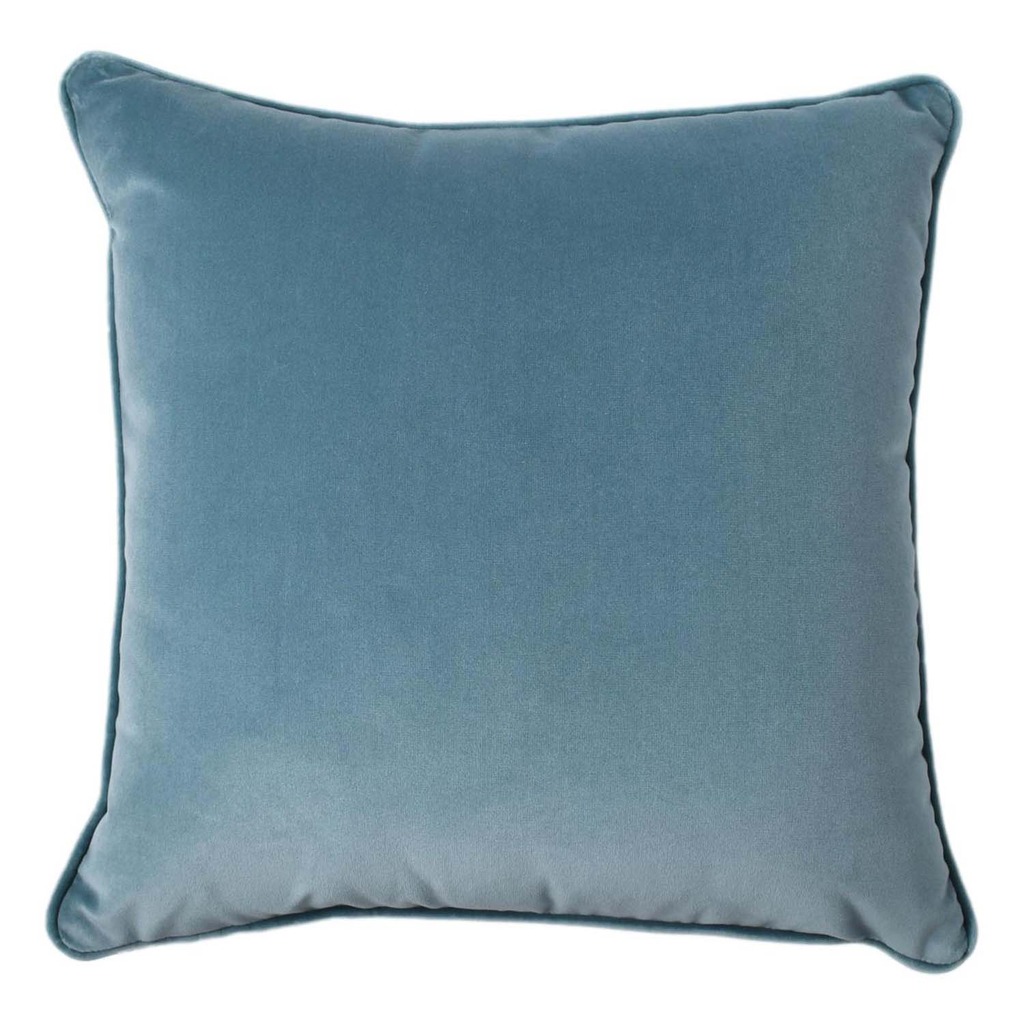 Luxurious cushion square Carrè in solid color velvet
