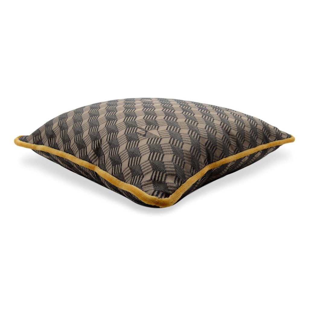 Luxurious cushion square Carrè in multicolor/pattern fabric