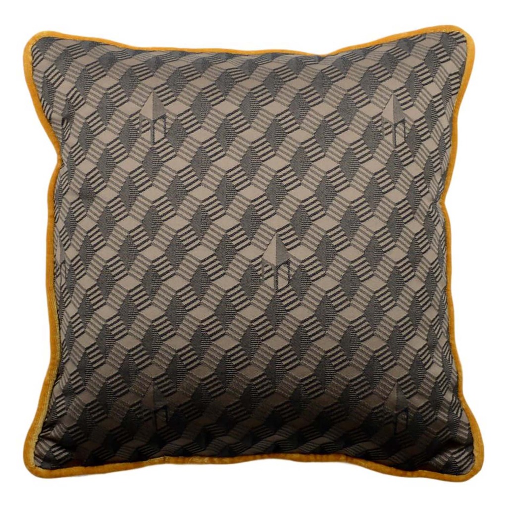 Luxurious cushion square Carrè in multicolor/pattern fabric