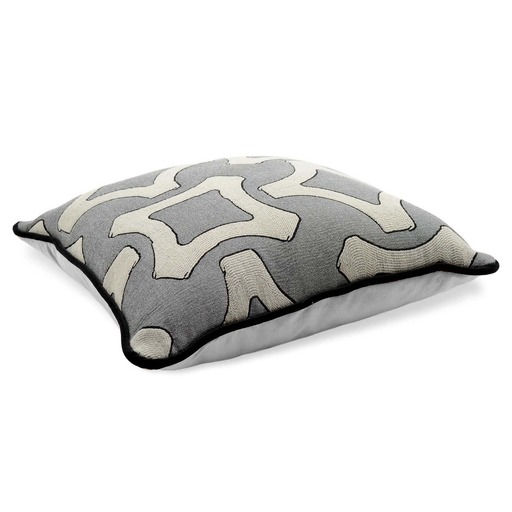 Luxurious cushion square Carrè in multicolor/pattern fabric