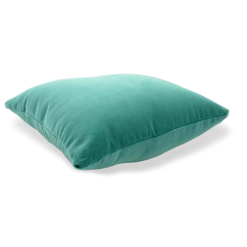 Luxurious cushion square Carrè in solid color velvet