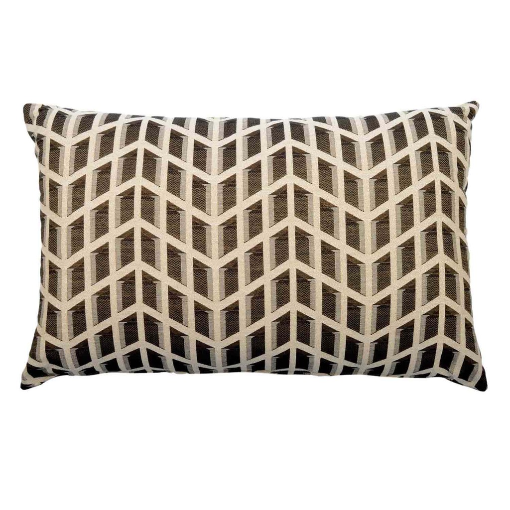 Luxurious cushion rectangular Longue in multicolor/pattern fabric