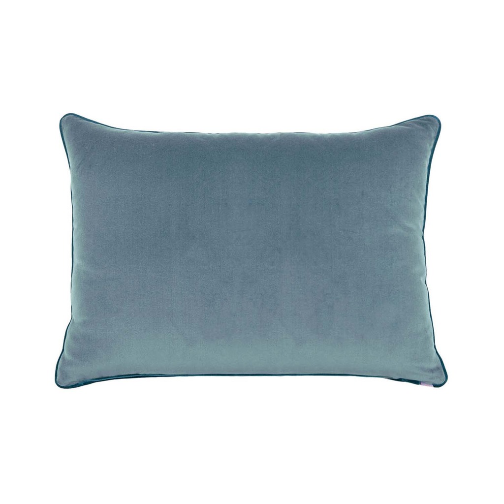 Luxurious cushion rectangular Longue in multicolor/pattern fabric